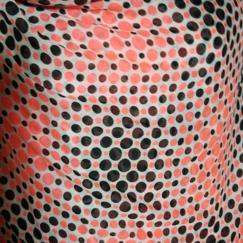 Stephen Madden Pink/Black polka dot Scarf/Wrap - Picture 11 of 12